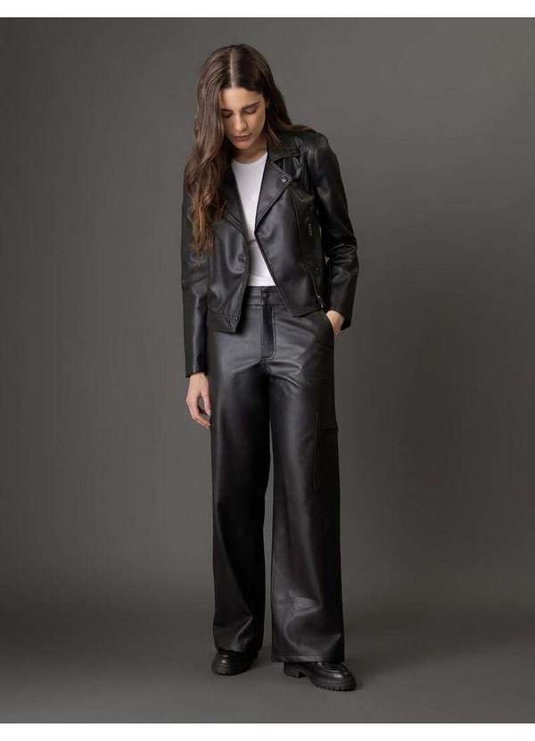 Calvin Klein Jeans - Jaqueta Feminina Motorcycle Calvin Klein Jeans - Preto Preto 4