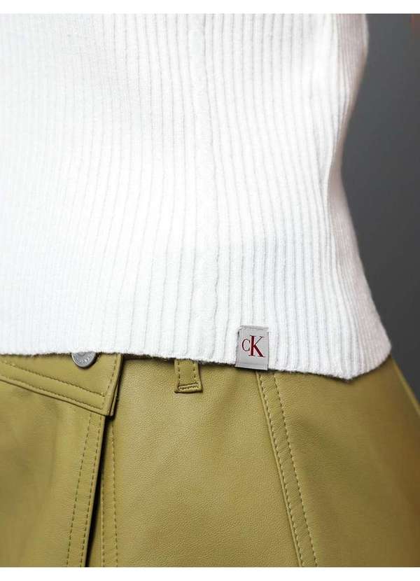 Calvin Klein Jeans - Regata Feminina de Tricot Calvin Klein Jeans - Off White Branco 5