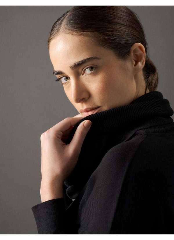 Calvin Klein Jeans - Tricot Feminino Gola Alta Calvin Klein - Preto Preto 4