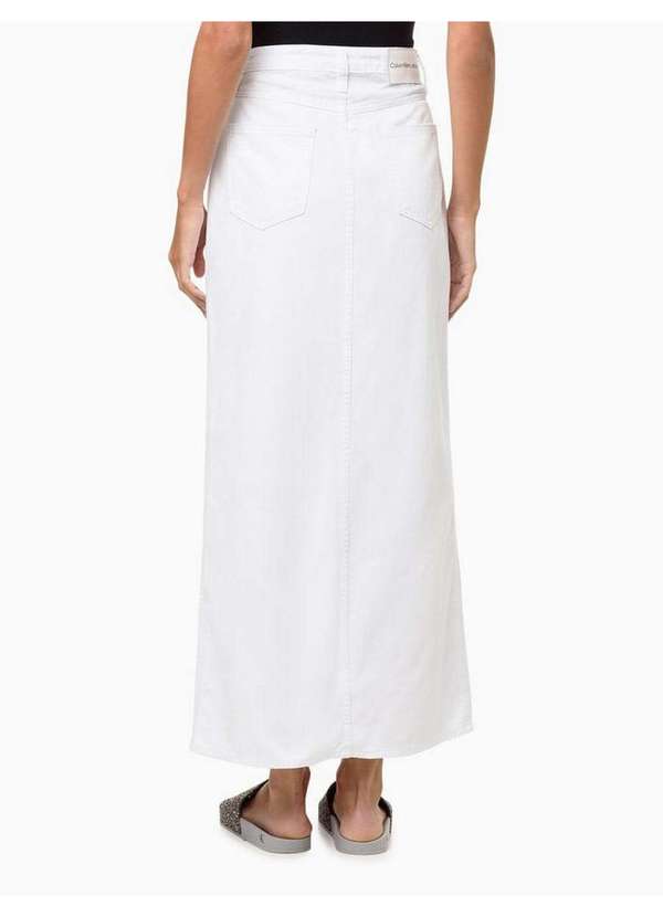 Calvin Klein Jeans - Saia Feminina Longa 5 Pockets Calvin Klein Jeans - Branco Branco 1