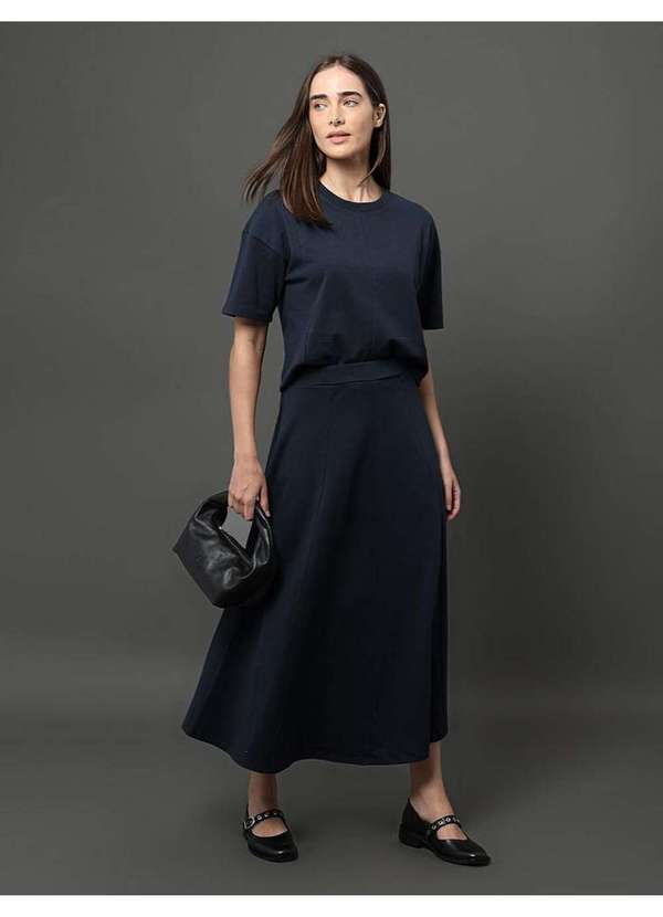 Calvin Klein Jeans - Saia Mide Malhão Rugby Calvin Klein Jeans - Marinho Azul