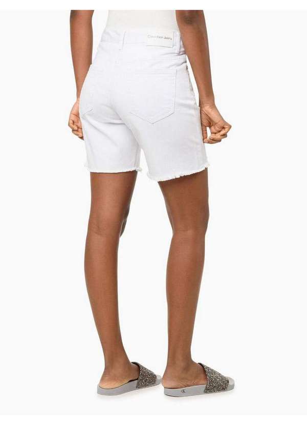 Calvin Klein Jeans - Bermuda Feminina Color Alongada Calvin Klein Jeans - Branco Branco 2