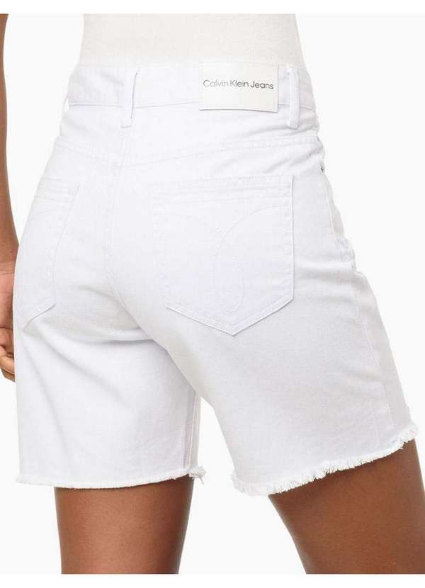 Calvin Klein Jeans - Bermuda Feminina Color Alongada Calvin Klein Jeans - Branco Branco 3