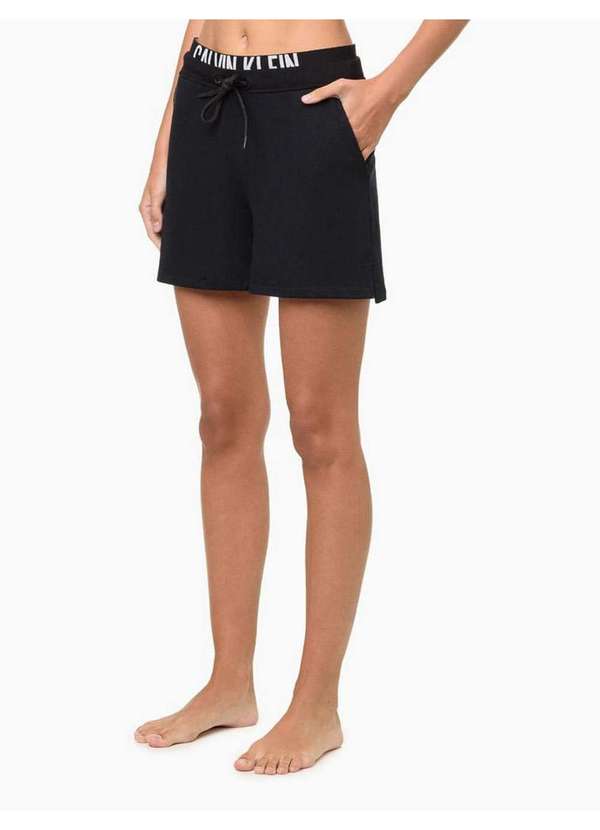Calvin Klein Jeans - Shorts Feminino Bolsos Intense Visco Calvin Klein Underwear - Pre Preto 2