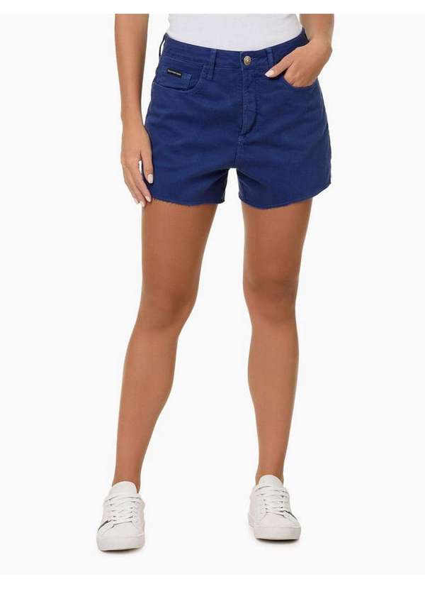 Calvin Klein Jeans - Shorts Feminino Color 5 Pockets Calvin Klein Jeans - Azul Carbono Azul