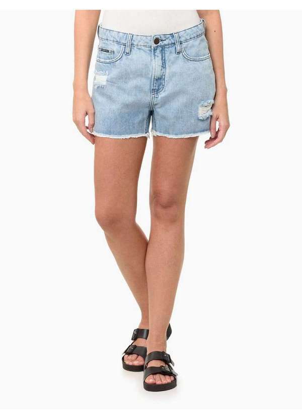 Calvin Klein Jeans - Shorts Jeans Feminino Embossed Calvin Klein Jeans - Azul Claro Azul