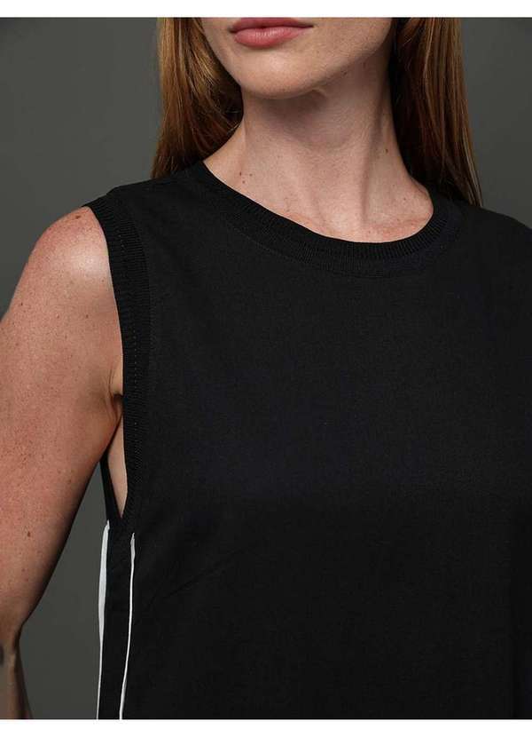 Calvin Klein Jeans - Vestido com Friso Contrastante - Preto Preto 2