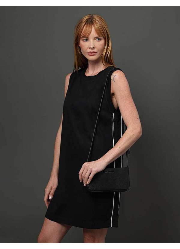 Calvin Klein Jeans - Vestido com Friso Contrastante - Preto Preto 3