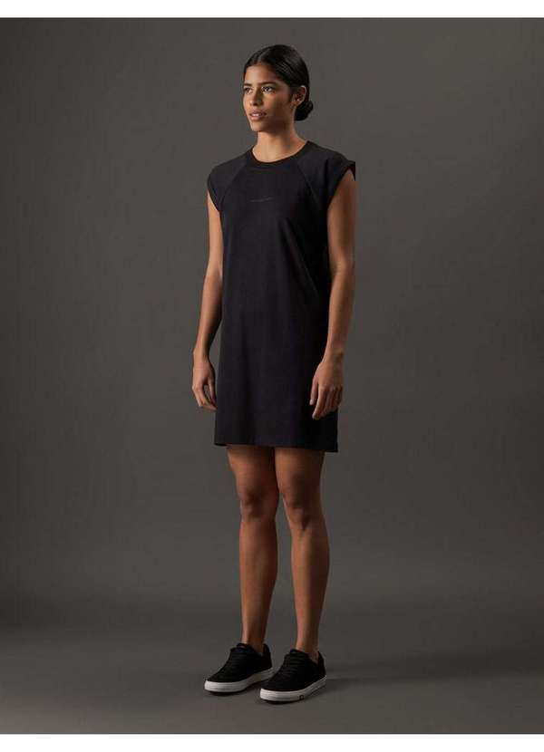 Calvin Klein Jeans - Vestido Feminino Cavas Raglan Calvin Klein Jeans - Preto Preto 2