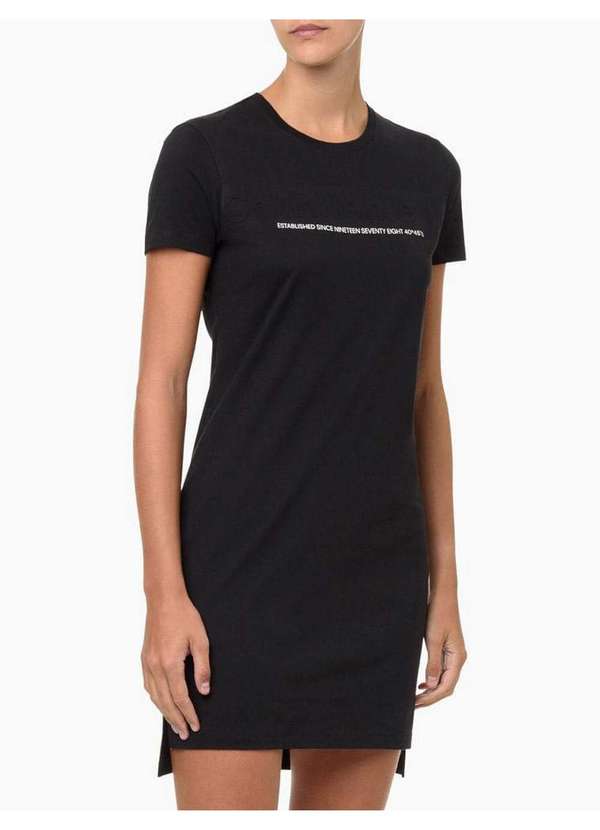 Calvin Klein Jeans - Vestido Feminino Logo Stablished Calvin Klein Jeans - Preto Preto 2