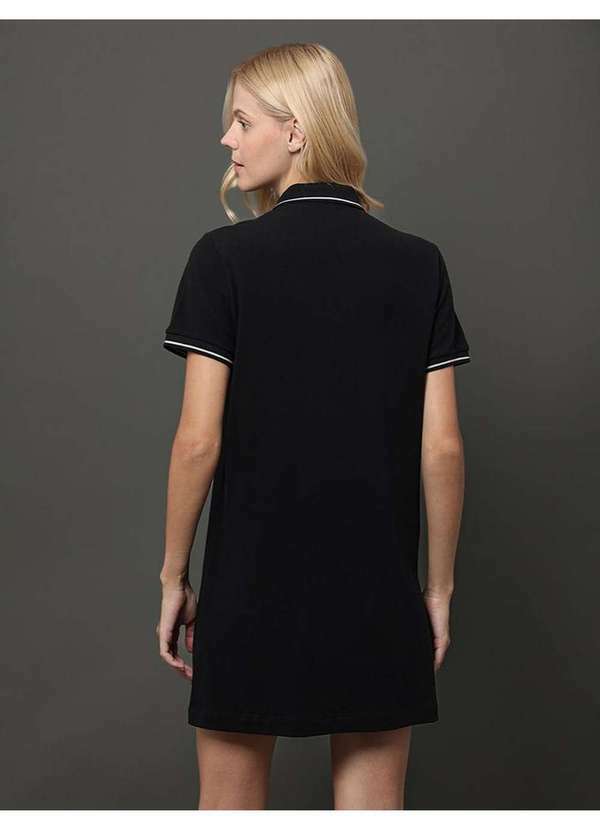 Calvin Klein Jeans - Vestido Feminino Polo Piquet Duplo Calvin Klein Jeans - Preto Preto