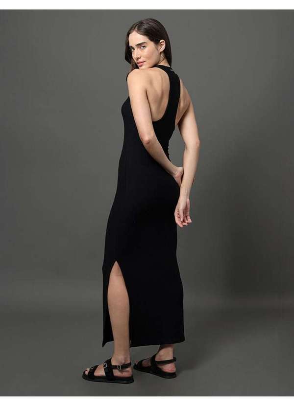 Calvin Klein Jeans - Vestido Feminino Ribana Nadador Calvin Klein Jeans - Preto Preto