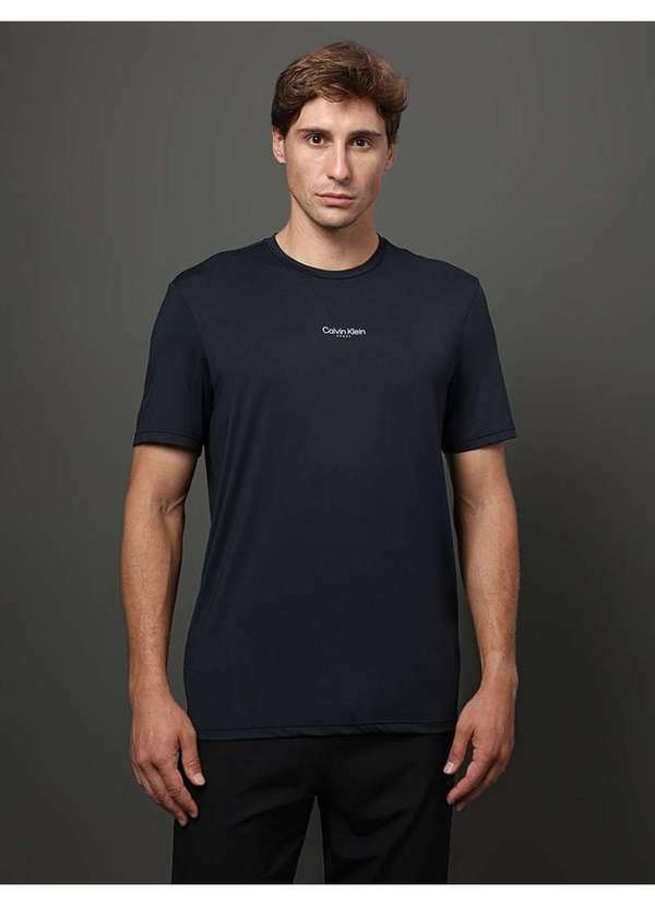Calvin Klein Jeans - Camiseta Masculina Manga Curta Ck Sport - Preto Preto