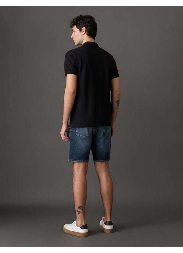 Calvin Klein Jeans - Bermuda Jeans Masculina 5 Pockets Calvin Klein Jeans - Azul Médio Azul 3