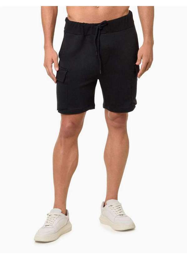 Calvin Klein Jeans - Bermuda Masculina Cargo Calvin Klein Jeans - Preto Preto