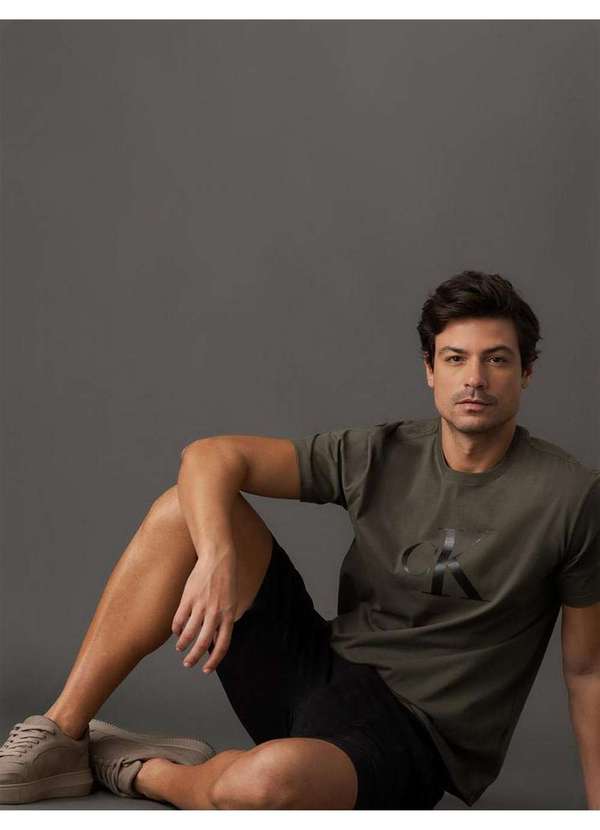 Calvin Klein Jeans - Bermuda Masculina Cargo Moletom Calvin Klein Jeans - Preto Preto 5