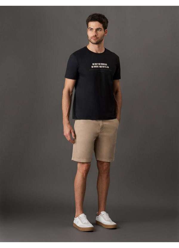 Calvin Klein Jeans - Bermuda Masculina Color Chino Calvin Klein - Caqui Claro Bege 3