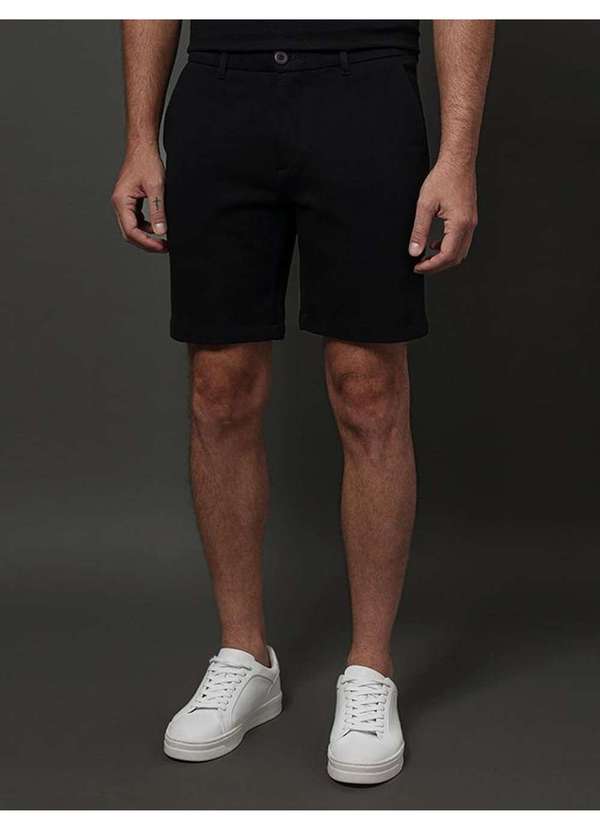 Calvin Klein Jeans - Bermuda Masculina Comfort Moletom Calvin Klein - Preto Preto