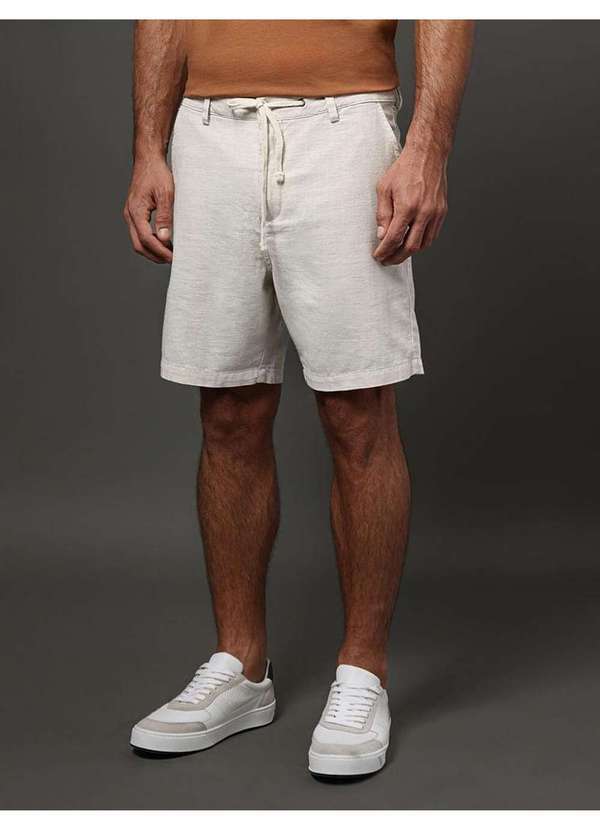 Calvin Klein Jeans - Bermuda Masculina Cotton Calvin Klein Jeans - Off White Branco