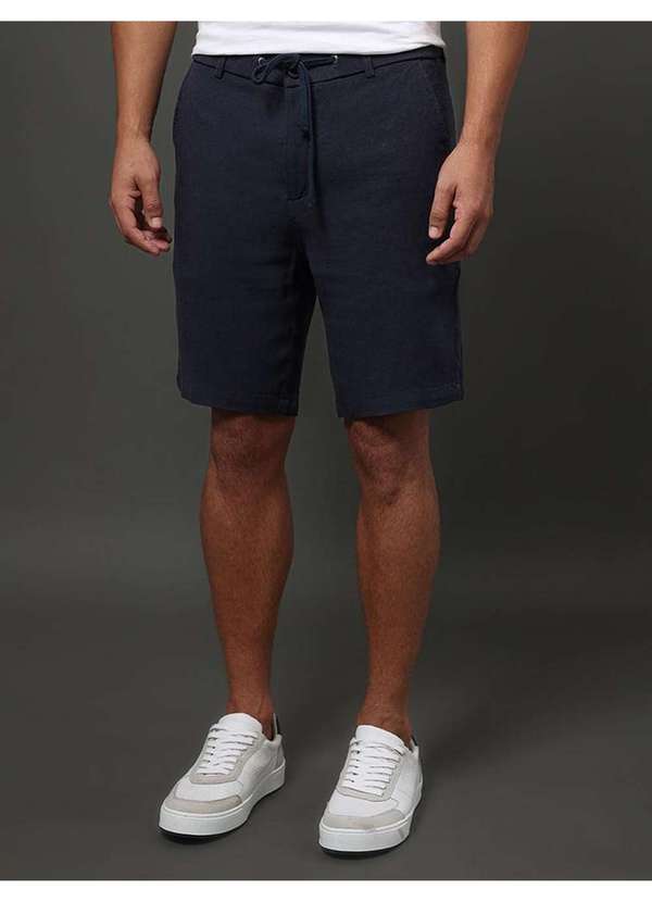 Calvin Klein Jeans - Bermuda Masculina Linen Calvin Klein Jeans - Marinho Azul