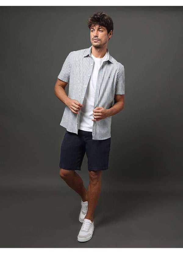 Calvin Klein Jeans - Bermuda Masculina Linen Calvin Klein Jeans - Marinho Azul 5