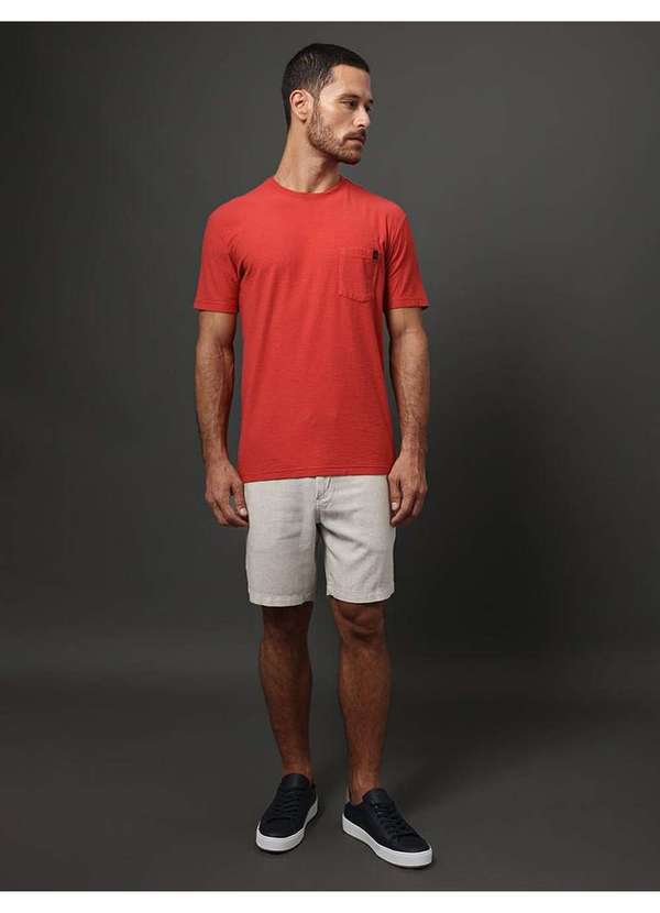 Calvin Klein Jeans - Bermuda Masculina Linen Calvin Klein Jeans - Off White Branco 3