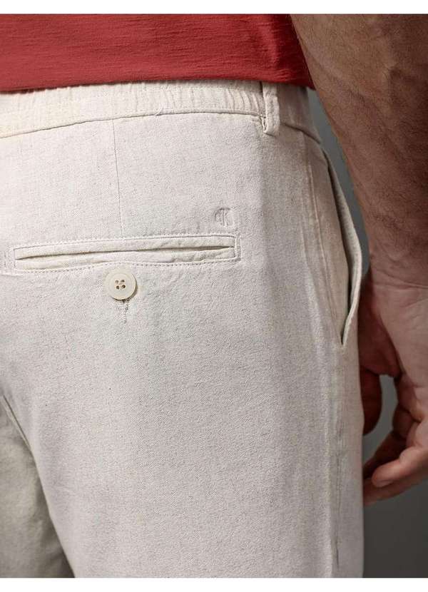 Calvin Klein Jeans - Bermuda Masculina Linen Calvin Klein Jeans - Off White Branco 4