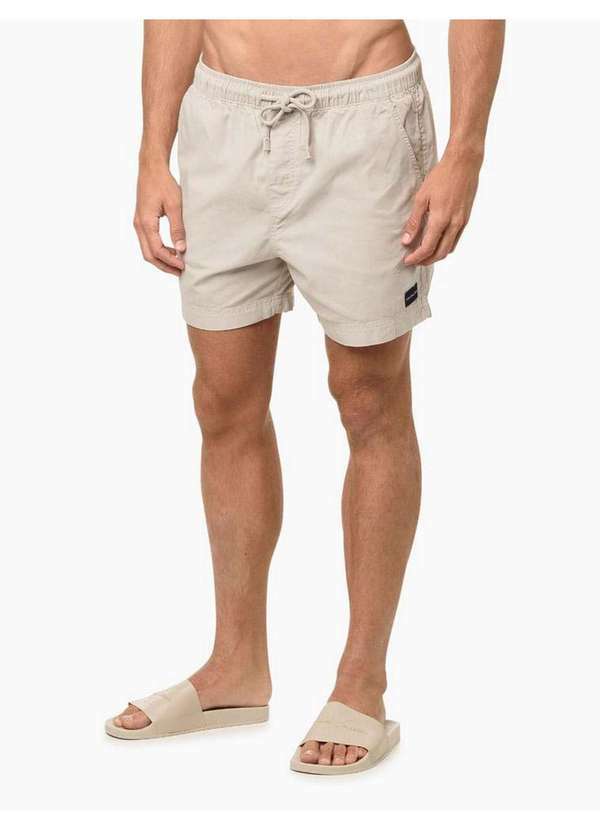 Calvin Klein Jeans - Shorts Masculino Color com Elástico Calvin Klein - Areia Bege