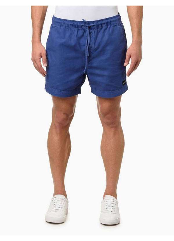 Calvin Klein Jeans - Shorts Masculino Color com Elástico Calvin Klein - Azul Carbono Azul