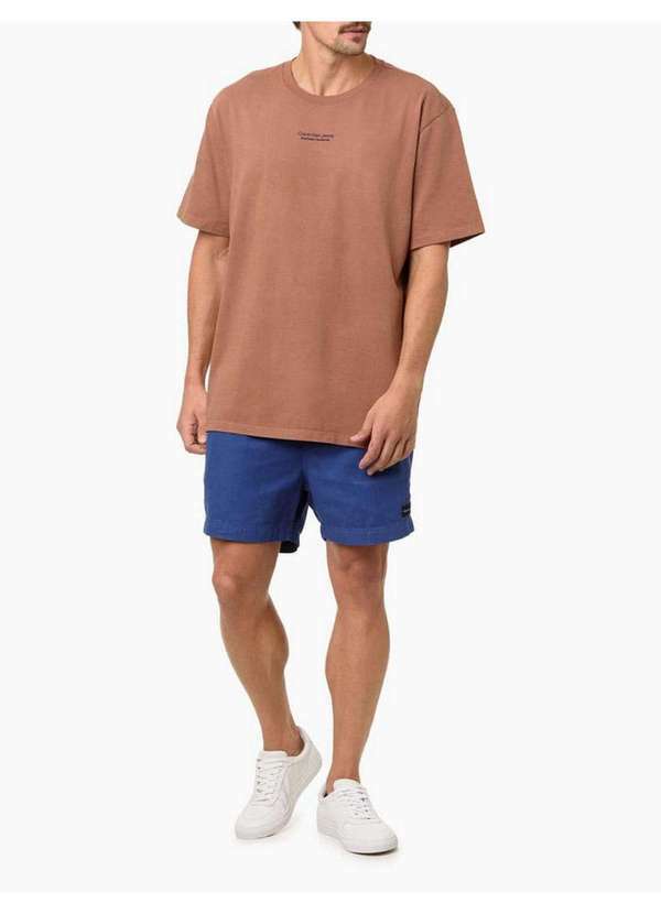 Calvin Klein Jeans - Shorts Masculino Color com Elástico Calvin Klein - Azul Carbono Azul 2