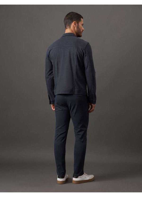 Calvin Klein Jeans - Calça de Sarja Chino Masculina Skinny com Stretch Cintura Baixa C Azul 2