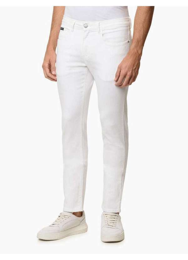 Calvin Klein Jeans - Calça em Sarja Masculina Skinny Calvin Klein Jeans - Branco Branco
