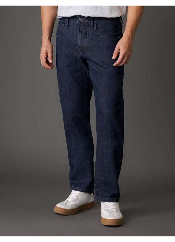 Calvin Klein Jeans Calça Jeans Masculina Reta com Boca Justa Cintura  Média Calvin Kl Azul