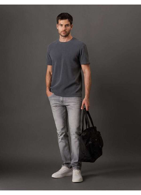 Calvin Klein Jeans - Calça Jeans Masculina Skinny 5 Pockets 3d Calvin Klein Jeans - Ci Cinza 3