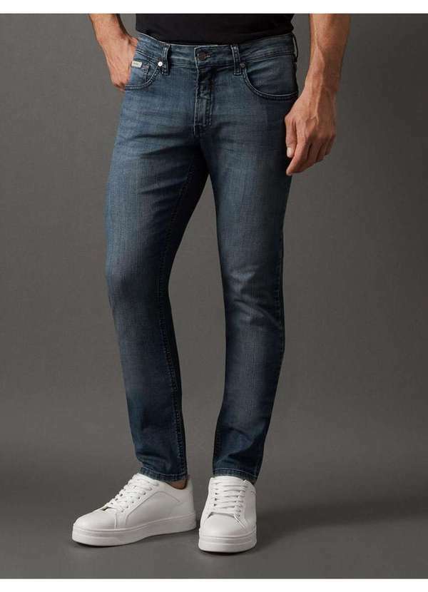 Calvin Klein Jeans - Calça Jeans Masculina Skinny 5 Pockets Calvin Klein - Marinho Azul
