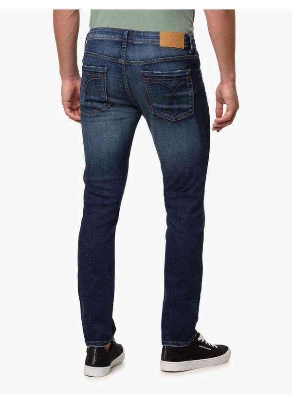 Calvin Klein Jeans - Calça Jeans Masculina Skinny Controle Térmico - Marinho Azul
