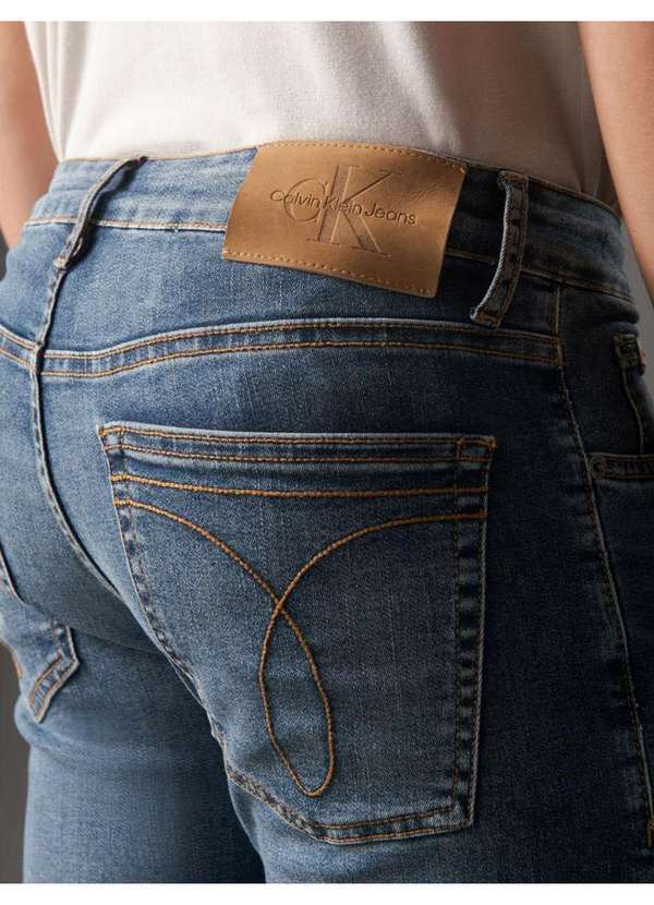Calvin Klein Jeans - Calça Jeans Masculina Skinny Controle Térmico Calvin Klein Jeans Azul
