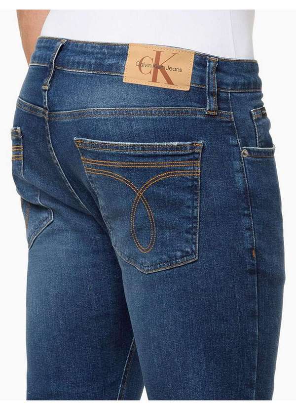 Calvin Klein Jeans - Calça Jeans Masculina Skinny Filigrana Duplo - Marinho Azul