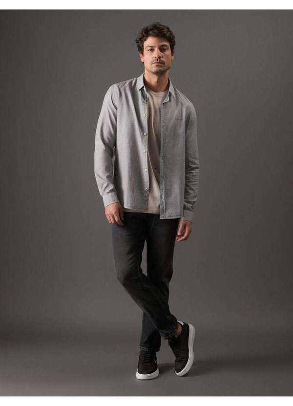 Calvin Klein Jeans - Calça Jeans Masculina Slim 5 Pockets Black Calvin Klein Jeans - P Preto 5