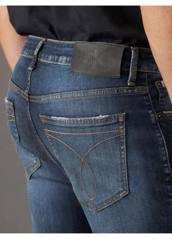 Calvin Klein Jeans - Calça Jeans Masculina Slim 5 Pockets Calvin Klein Jeans - Marinho Azul