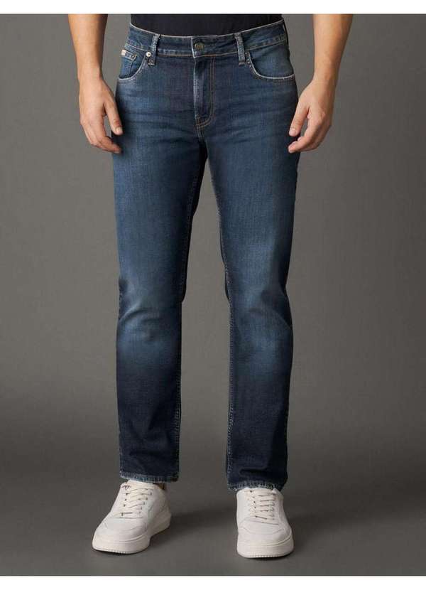 Calvin Klein Jeans - Calça Jeans Masculina Slim 5 Pockets Calvin Klein Jeans - Marinho Azul 4