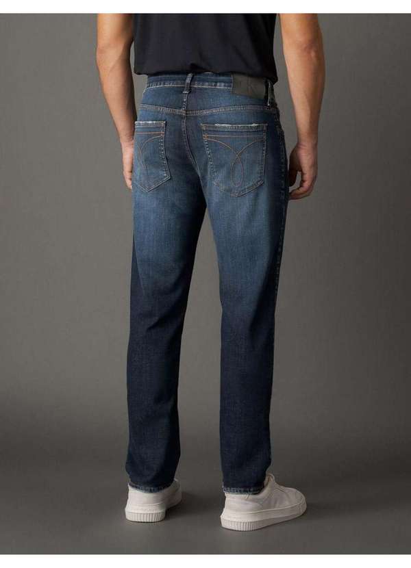 Calvin Klein Jeans Calça Jeans Masculina Slim Pockets Calvin Klein  Jeans Marinho Azul
