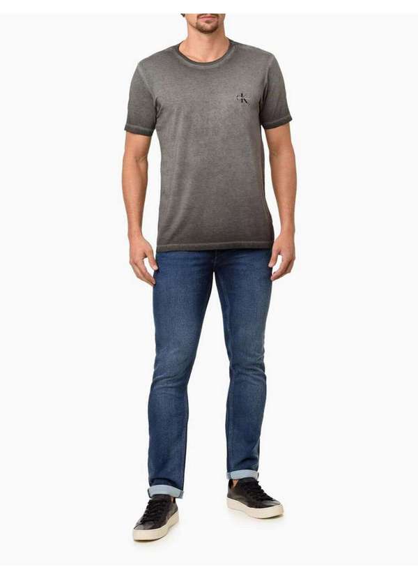 Calvin Klein Jeans - Calça Jeans Masculina Slim Moletom Premium - Marinho Azul 3