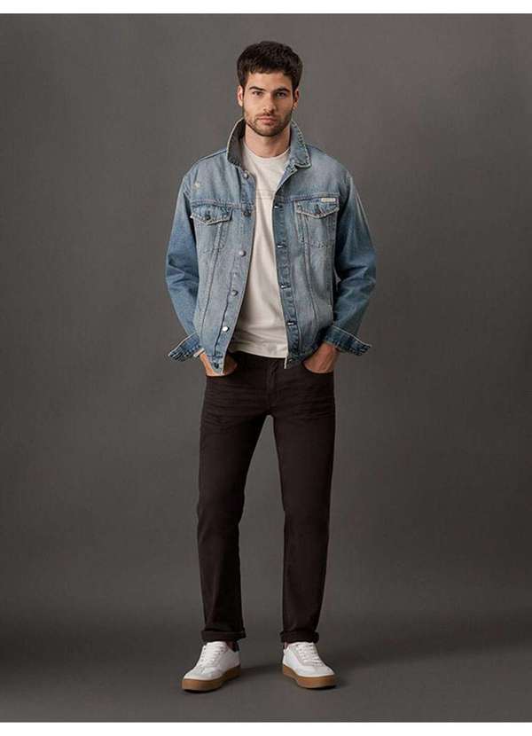 Calvin Klein Jeans - Calça Masculina Color Moletom 5 Pockets Calvin Klein Jeans - Cafe Marrom 5