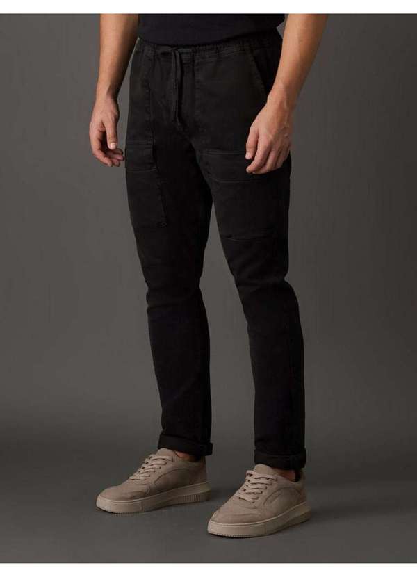 Calvin Klein Jeans - Calça Masculina Color New Skinny Cargo Calvin Klein Jeans - Preto Preto 1