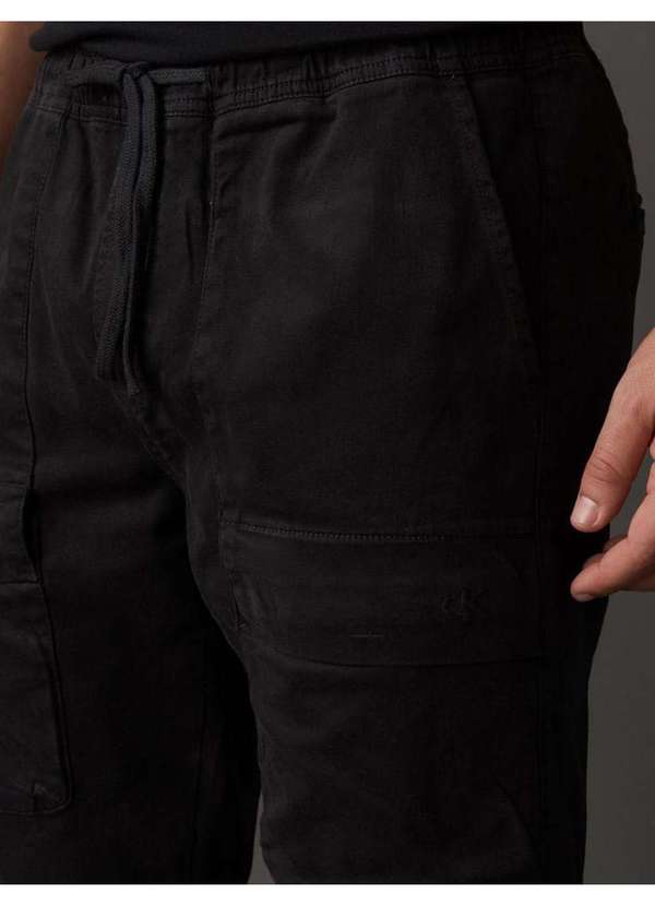 Calvin Klein Jeans - Calça Masculina Color New Skinny Cargo Calvin Klein Jeans - Preto Preto 3