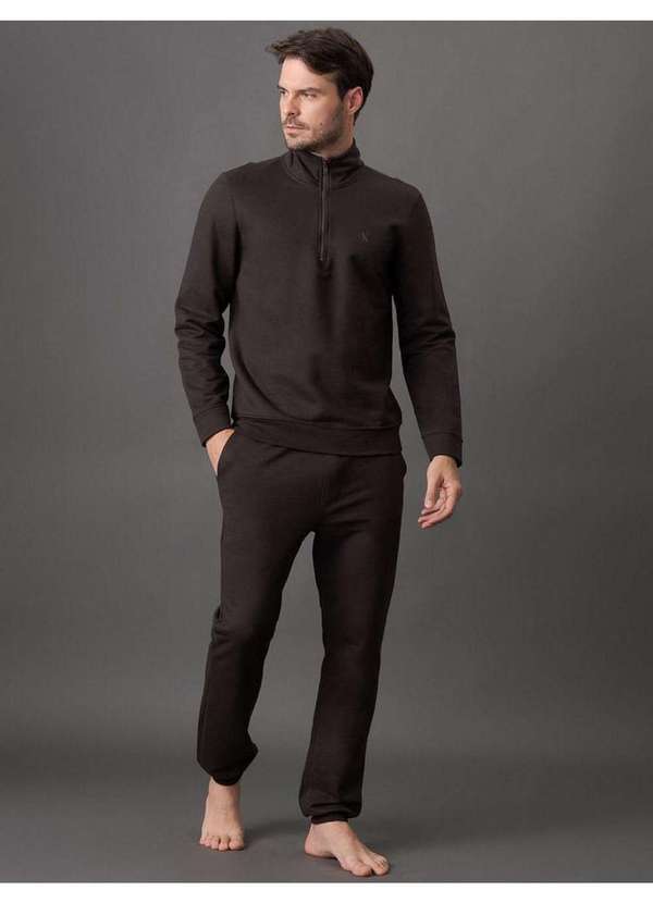 Calvin Klein Jeans - Calça Masculina Jogger Moletom Calvin Klein Underwear - Marrom Marrom