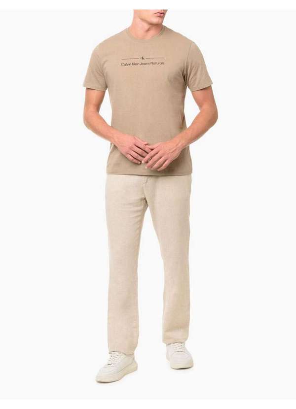 Calvin Klein Jeans - Calça Masculina Linen Calvin Klein Jeans - Off White Branco 1