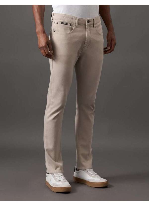 Calvin Klein Jeans - Calça Masculina Moletom 5 Pockets Calvin Klein Jeans - Areia Bege