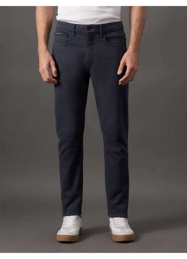 Calvin Klein Jeans - Calça Masculina Moletom 5 Pockets Calvin Klein Jeans - Marinho Azul